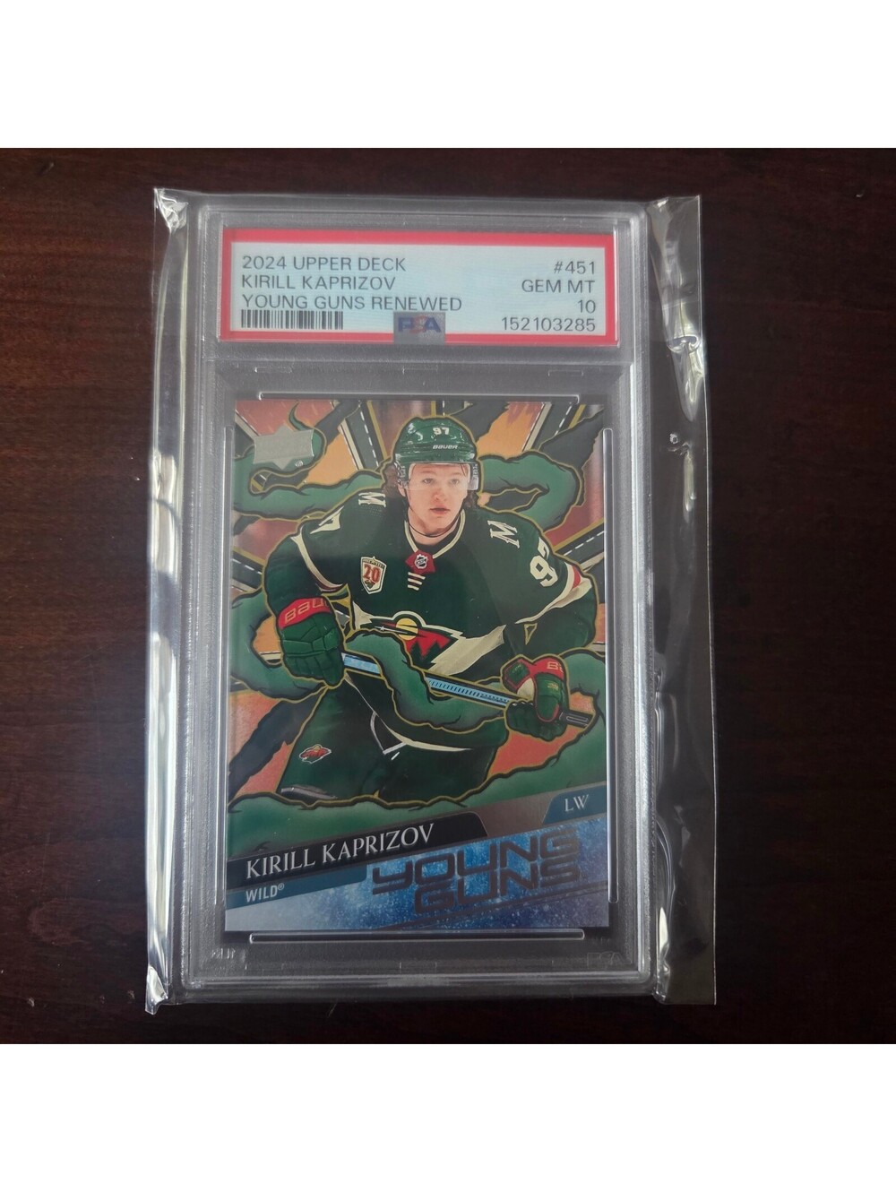 PSA 10 2024 Upper Deck Kaprizov Young Guns Renewed 451 Card